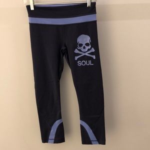 lululemon athletica Pants - Lululemon gray & blue run inspire crops sz 4 65290 lululemon athletica Pants - Lululemon gray & blue run inspire crops sz 4 65290